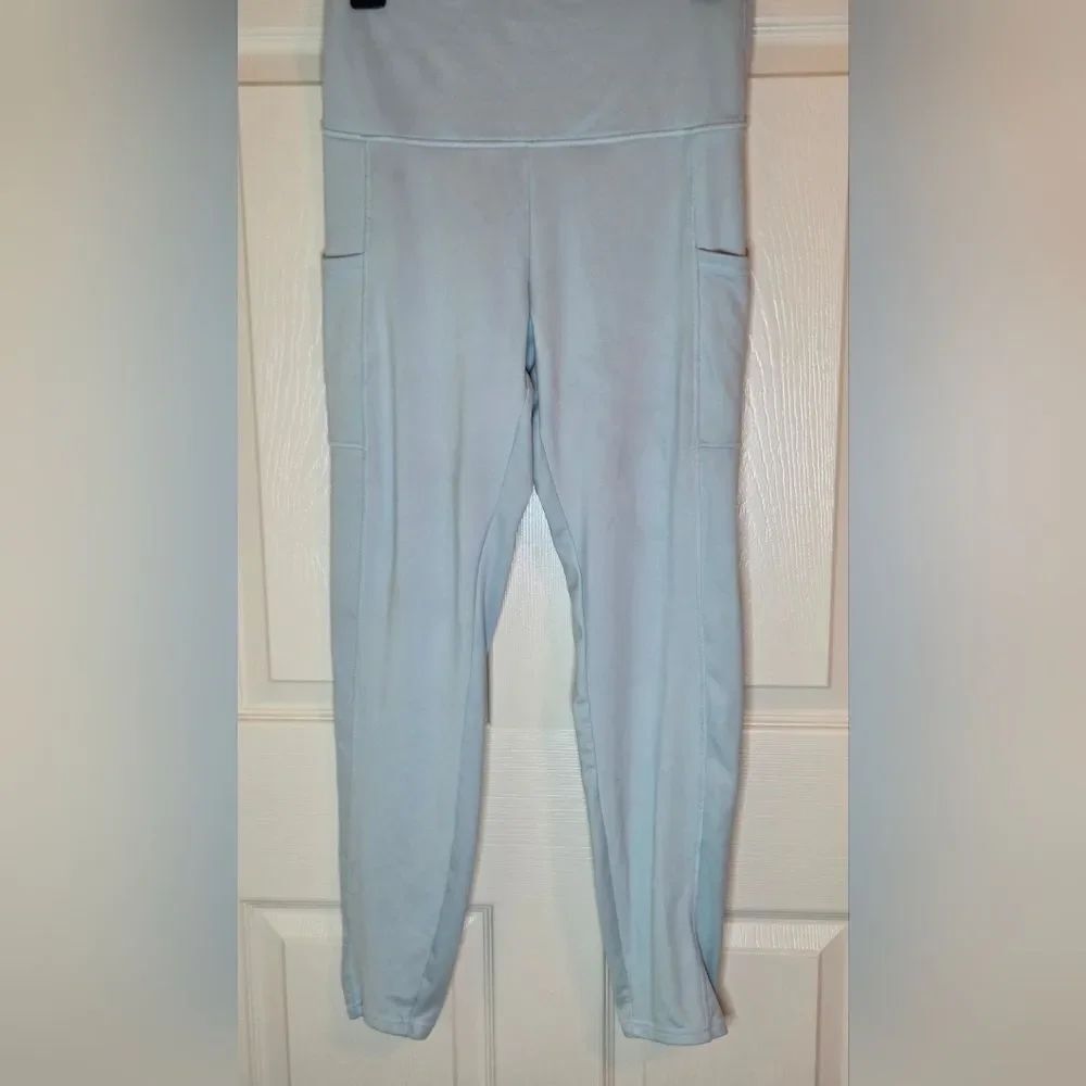 Marika. L Light Blue High-Waist Cargo Women's Leggings